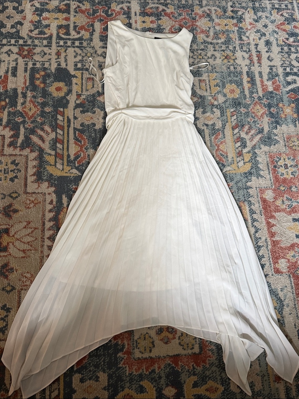 GorgeousWomen’s Jessica Howard Pleated Cream Midi Dress - Elegant Summer Daywear